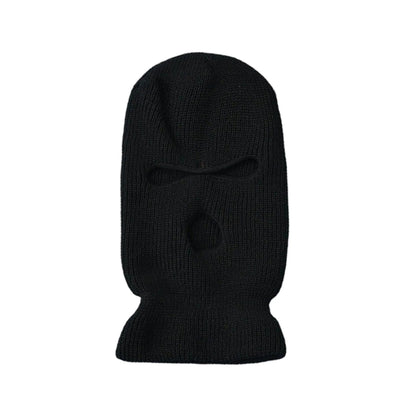 Men's Winter Knitted Balaclava, Windproof Ski Mask, Warm Wool Motorcycle Hat