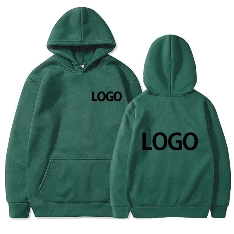 Customized Pullover Hoodie Unisex Poly-Cotton Blend Loose Casual Wear For Team Bulk Order Club Events