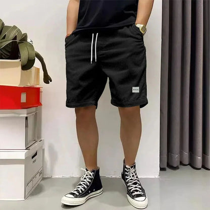 Men's Summer Shorts Corduroy Short Pants Baggy Loose Basketball Shorts Casual Male Sweatpants Elastic Waist Sports Shorts