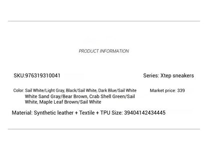 Xtep Qilang Lite Skateboarding Shoes For Men 2025 Summer Comfortable Versatile Casual Shoes Low-top Sports Shoes 976319310041