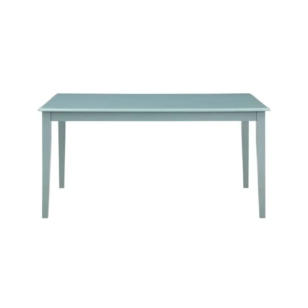 Rectangular Dining Room Table Wood Construction Seats 6 Guests Protective Glides Easy Assembly Indoor Use Warm Aspen Valley