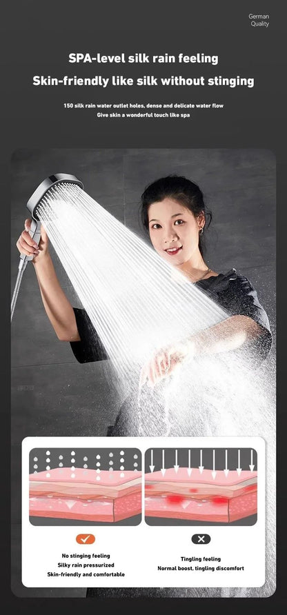 Xiaomi Novo Painel Grande 3 Modos Ajustáveis Chuveiro Doméstico de Alta Pressão com Massagem e Elemento Filtrante Acessórios para Banheiro