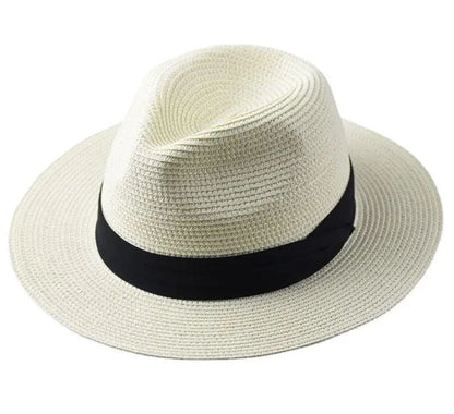 Chapéus de Sol Grandes Oversize para Homens Mulheres Praia Panamá Aba Larga Chapéu de Palha Senhora Chapéus de Sol de Verão Plus Size Chapéu Fedora 55-57cm 58-60cm