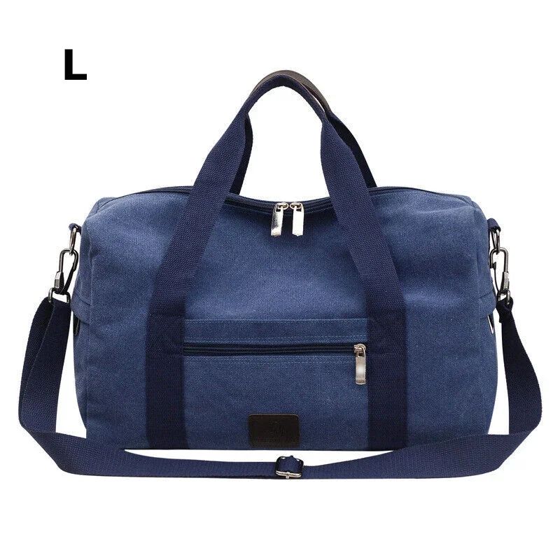Men Large Capacity Canvas Baglarge Gym Sports Bag Cabin Holdall Duffle Shoulder Travel Weekend Bag Short-Distance Travel Package