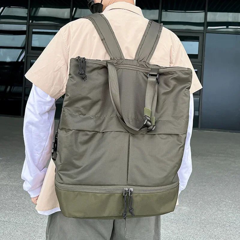Mochila Feminina e Masculina Grande Capacidade Unissex Mochilas Nylon Impermeável Bolsa Esportiva Bolsas Escolares Tendência Portátil Lazer Viagem Bolsa de Mão