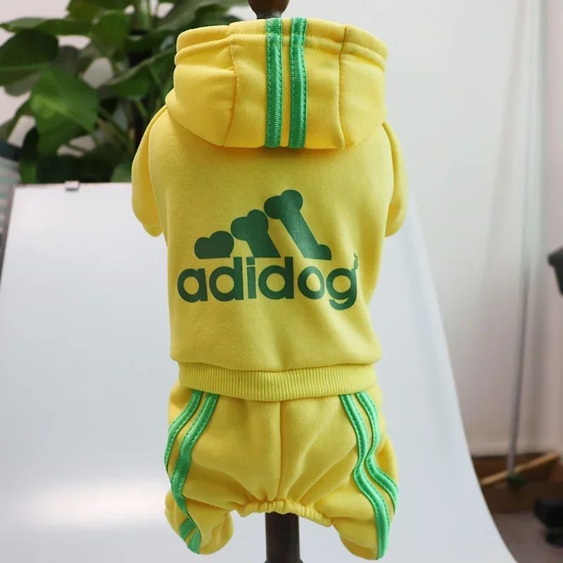 Roupas de inverno para cães pequenos Moletom Adidog para cães Macacão de lã para cães de raças pequenas Moletom esportivo para filhotes Macacão de 4 patas para cães