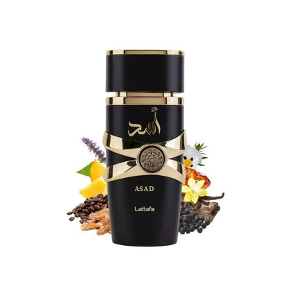 Asad by Lattafa perfume for unisex EDP 3.3 / 3.4 oz Cologne New in Box Long-Lasting Floral Scent Best Gift US Stock