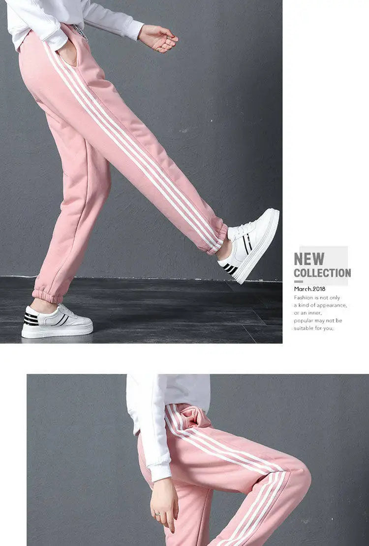 New Women's Pants Winter Casual Gym Sweatpants Warm Fleece Trousers Female Workout Lamb Wool Thick Sports Pants for Women