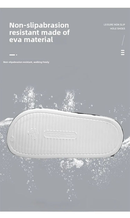 New fashion sandals Men's EVA casual comfortable hole garden shoes outdoor men's beach sandals indoor home unisex slippers