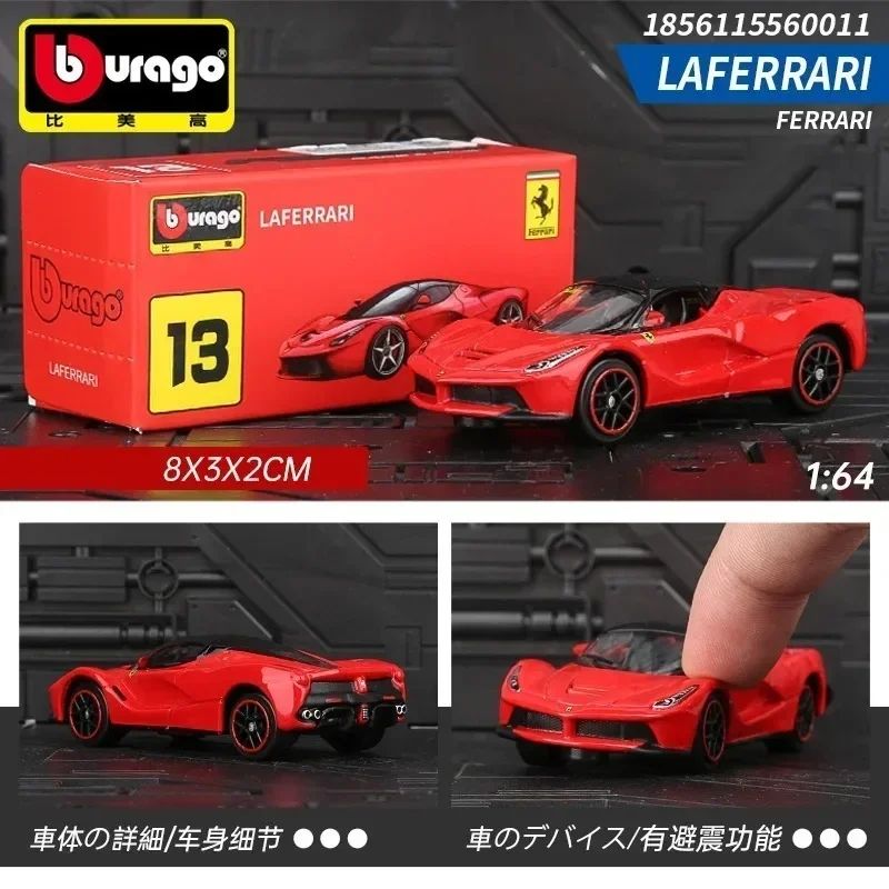 Bburago 1:64 Porsche 911 GT2 Lamborghini Ferrari SP3 812 1959 Cadillac Miniatura de Carro de Liga Fundida Brinquedo de Coleção Presentes
