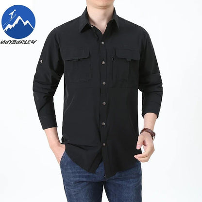 Summer Jacket Upf 50+ Sun Protection Fishing Shirts Men's Quick Dry Long Sleeve Shirts Mesh Breathable Hiking Work Cargo Shirts