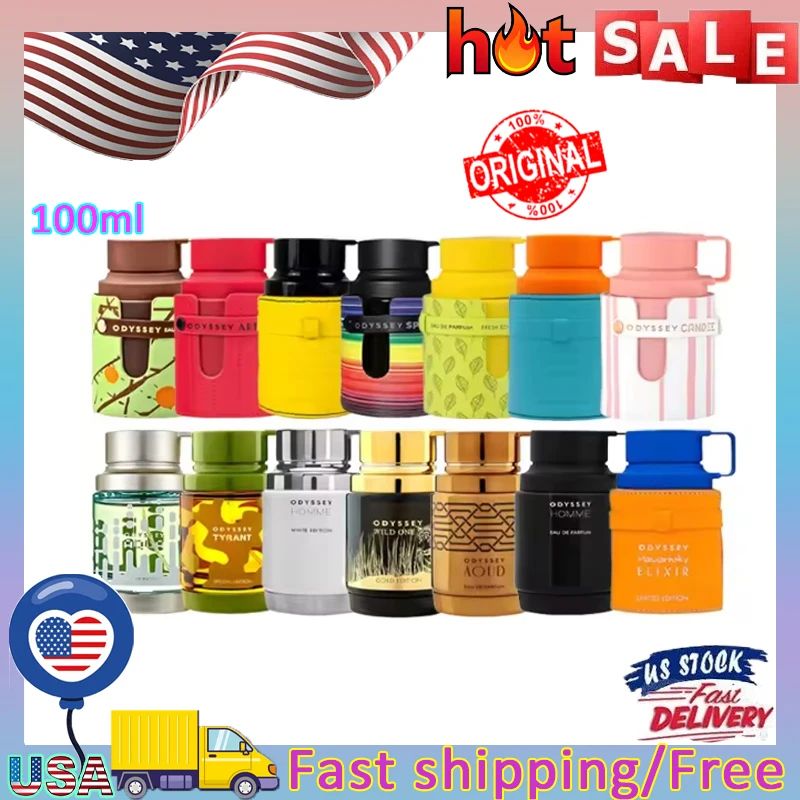 100ML Original Armaf Odyssey Series for Men Eau De Parfum Spray Perfume Árabe Colônias e Colônias Feromônio Perfume Maquiagem
