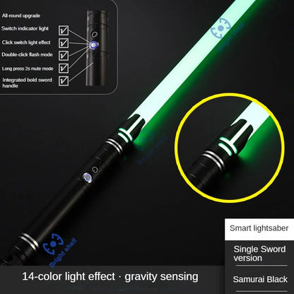 Metal Lightsaber Sword Toys RGB Light Saber 15Color Change Kids Soundfonts Force FX FOC Blaster Toys Jedi Sword Gift