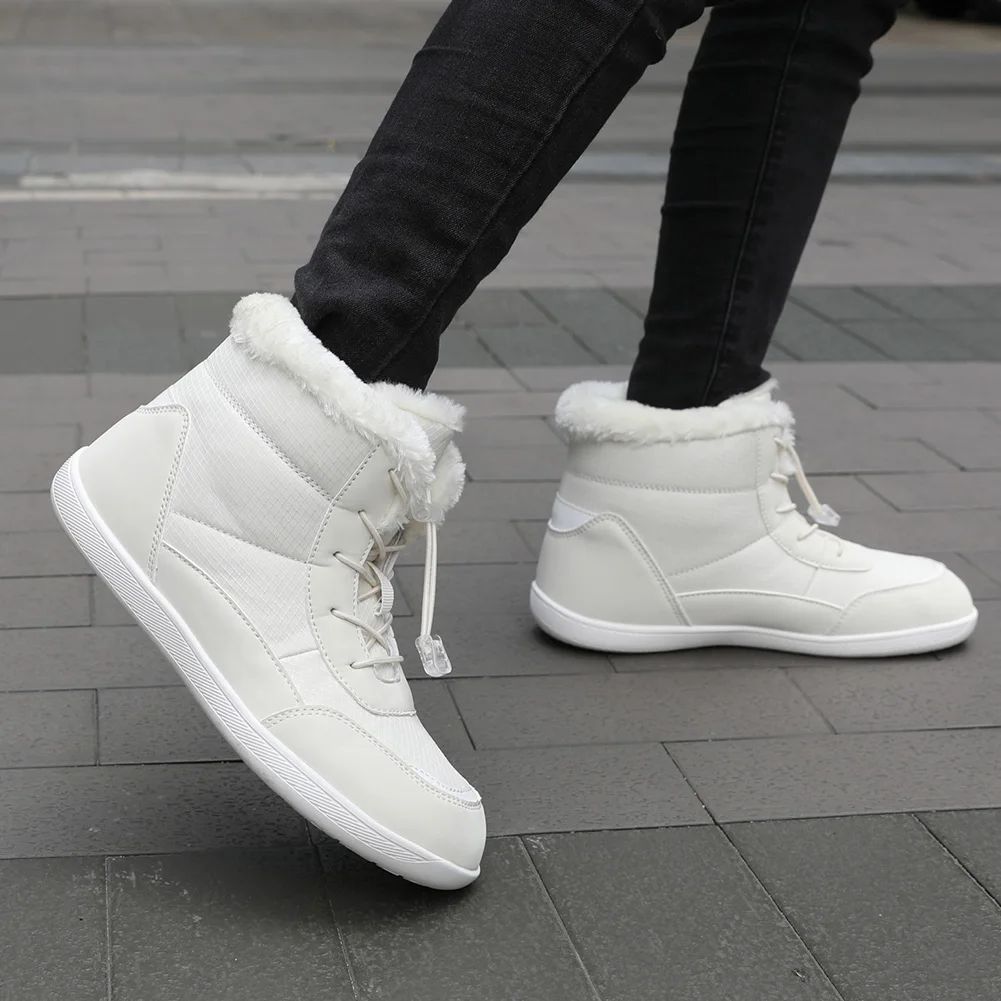 Women's Winter Snow Boots Fur Lined Barefoot Boots Wide Toe Box Ankle Booties Walking Boots Outdoor