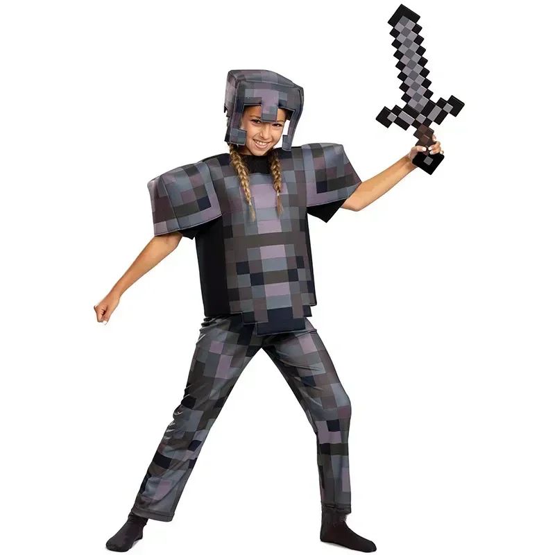 Game My World Role Play Holiday Party Pixel Costume Toy Mc Boys Girls Set Diamond  Christmas Gift Stage Costume