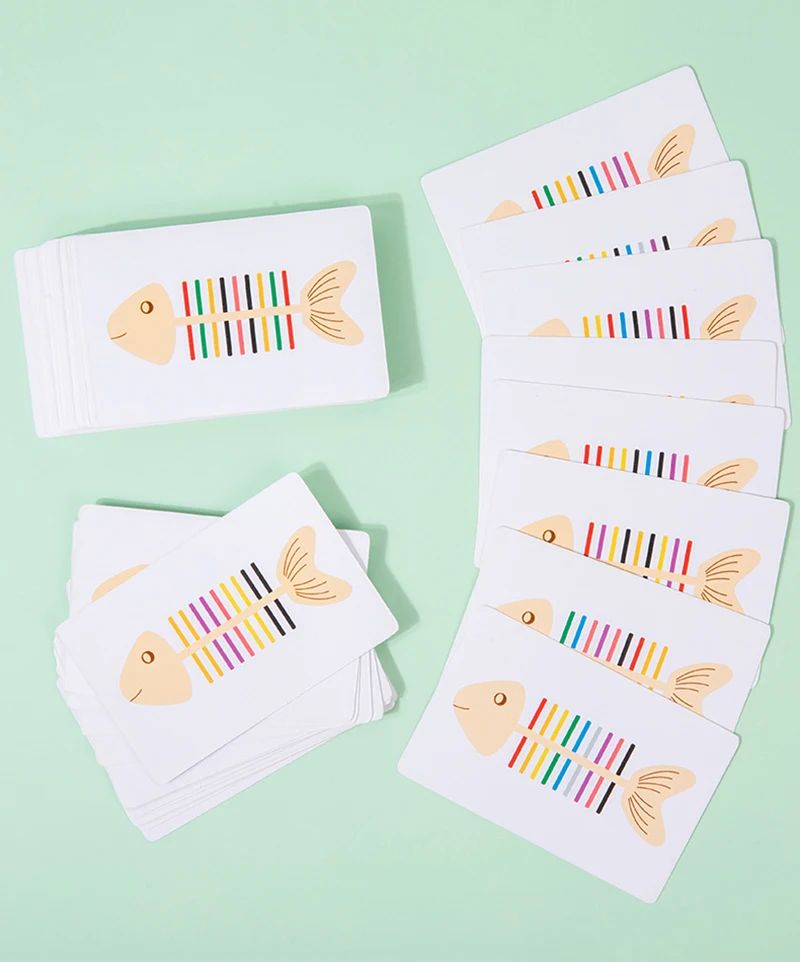 Montessori Fish Bone Matching Puzzle Toy Color Classification and Sensory Matching Game Children's Growth Gift Toy