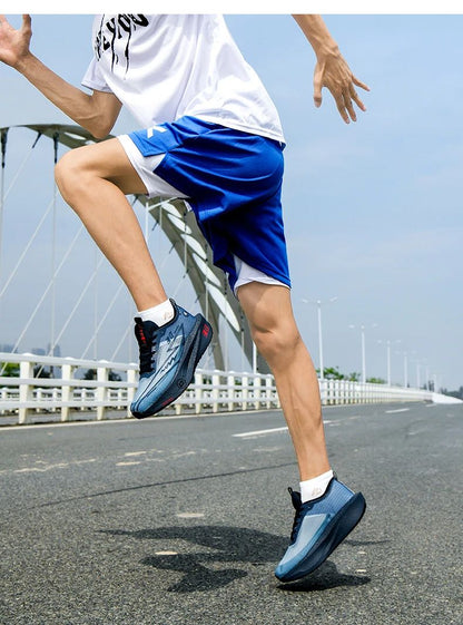 Tênis de Borda de Carbono Masculino Antiderrapante Acolchoado Confortável para Corrida e Treinamento Tênis de Malha Casual para Mulheres