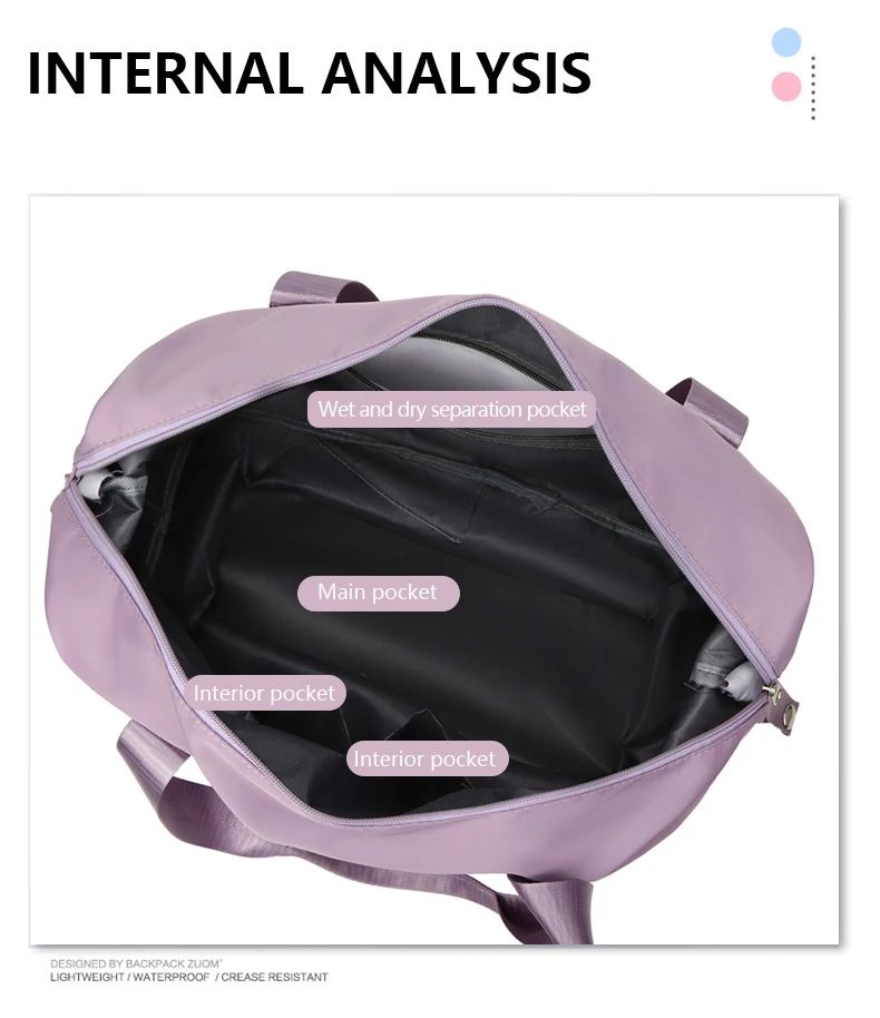 Carry On Travel Duffle Bag Nylon Waterproof Sports Gym Tote Bags for Women Large Capacity Storage Luggage Handbag 2026