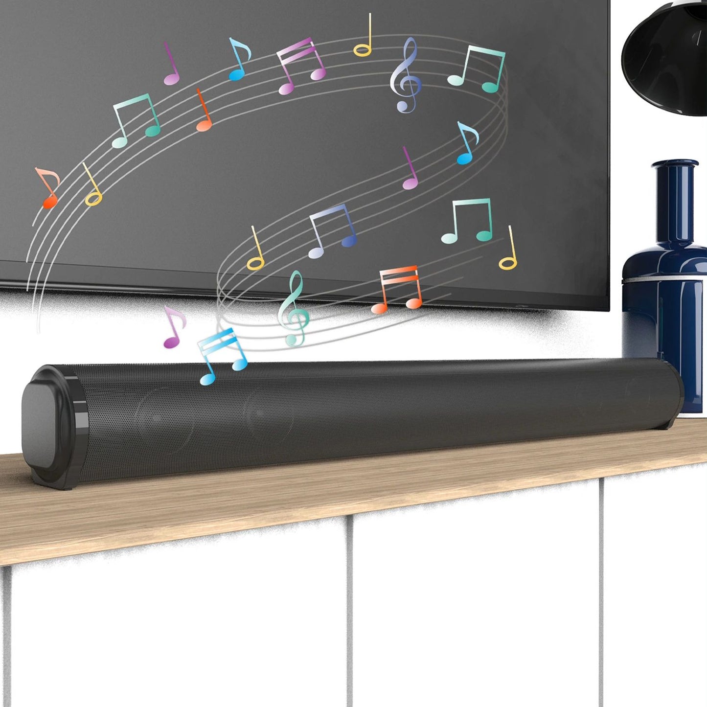 Echo Wall Portable Bluetooth Speaker 3D Stereo Surround Desktop Home TV Computer Outdoor Ultra Power Sound Projector Subwoofer