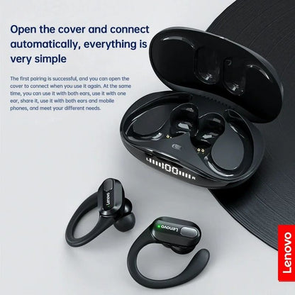 Lenovo XT80 Bluetooth 5.3 Earphones True Wireless Headphones with Mic Button Control Noise Reduction Earhooks Waterproof Headset