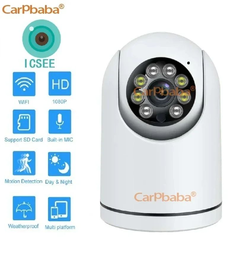 CARPBABA WIFI IP Camera 2MP YOOSEE ICSEE V380Pro YIIOT Surveillance Color Night Vision Security Protection Wireless Smart Home