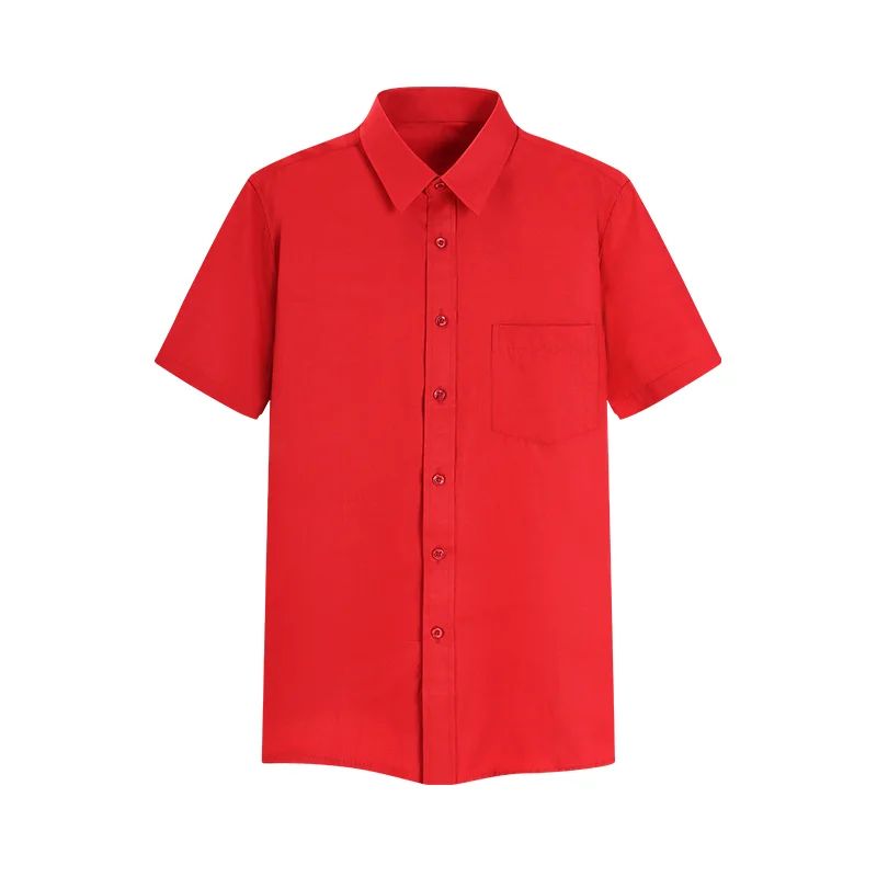 Short-sleeved Solid Color Shirt High-end Business Daily Tops Company Uniforms Can Be Customized With Printed Embroidery 2021 New