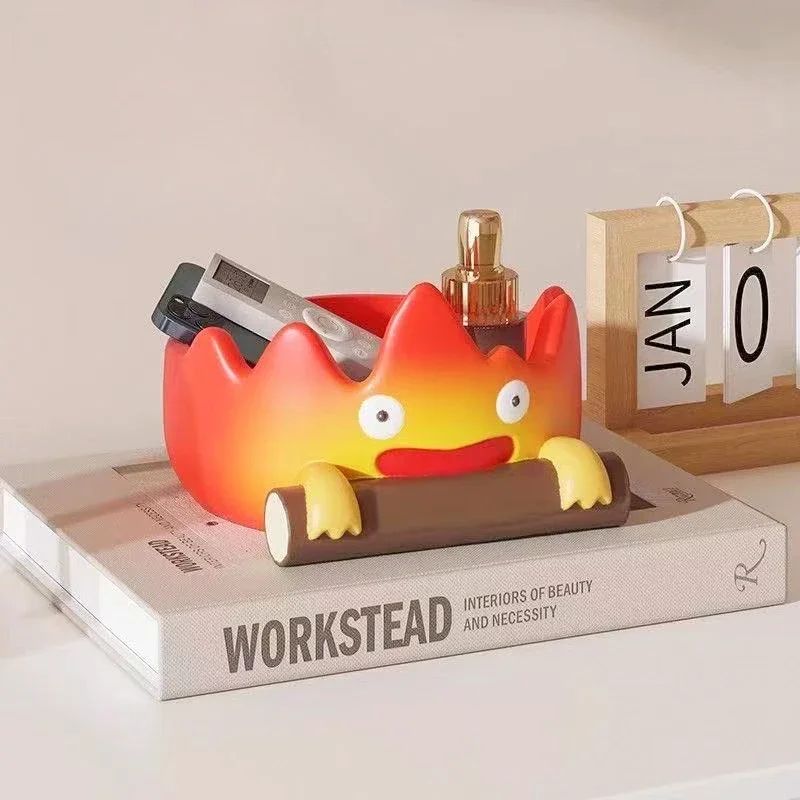 Creative Anime Fire Person Resin Tray - Key Holder Storage Organizer | Perfect Christmas Halloween Gift for Indoor Outdoor Decor