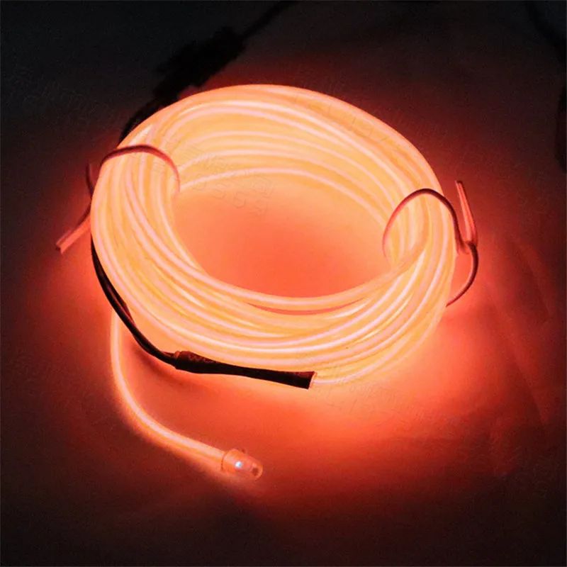 1M/3M/5M Flexible Neon Light Ball Dress Decoration Light EL Luminous Cable Party DIY Atmosphere Light Waterproof LED Strip