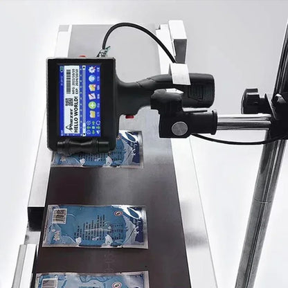 Phezer P15 12.7mm Label Printer QR Bar Batch Code Date Number Logo Expiry Date Handheld Inkjet Printer 28 Languages Portable