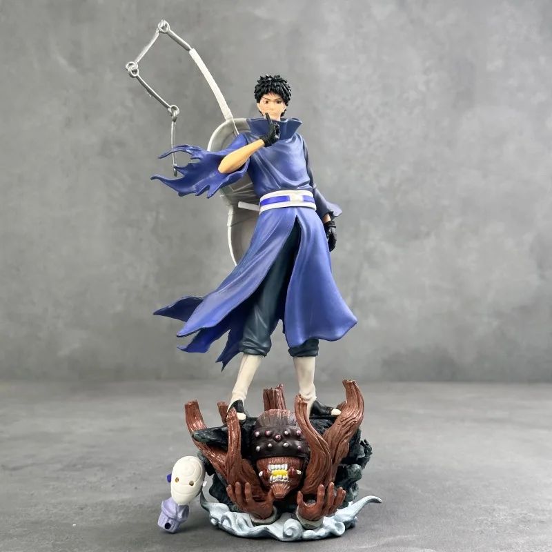 Novo Produto Popular Estatueta Naruto Postura em Pé Onda Gigante Uchiha Cabeça Dupla Modelo de Anime Decoração de Mesa Enfeite Presente