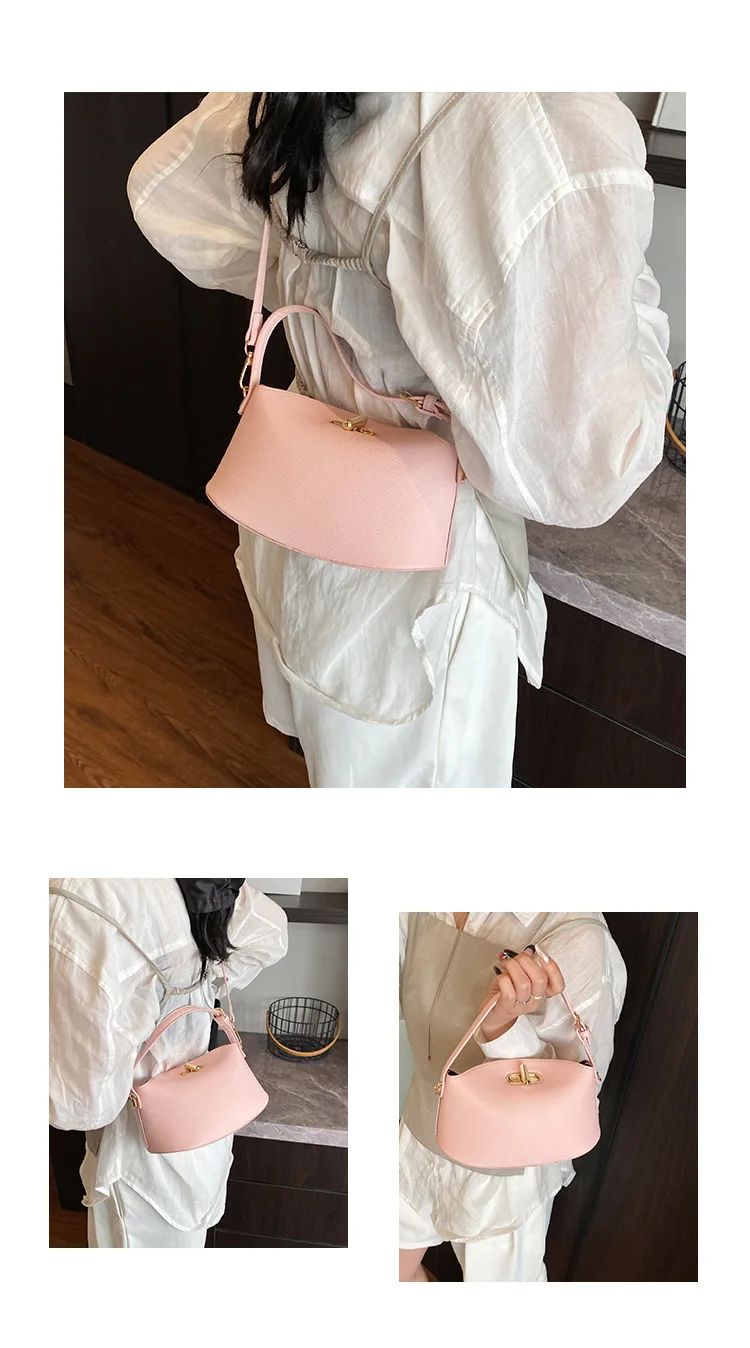 Niche Brand Women's Fashion Handbag Soft Versatile Shoulder Messenger Bag 2025 Super Hot Yellow Portable Bucket Bag Women's Bag