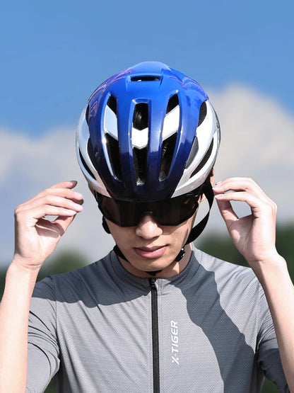 X-TIGER Bicycle Helmet Man Women Breathable Ultra-light One-piece Molding Helmets Shockproof Adjustable MTB Road Cycling Helmets