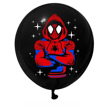 12pcs 6pcs Cartoon Spider Theme 12inch Latex Balloons Air Globos Boys Birthday Party Decorations Kids Baby Shower Party Supplies