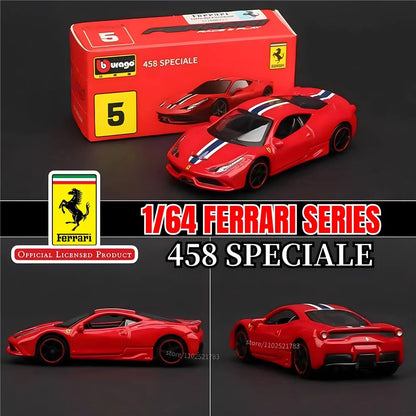 Bburago 1:64 Ferrari 488GTB Réplica de Carro, Escala SF90 F40 F50 458 Enzo Monza Laferrari Miniatura de Brinquedo para Menino