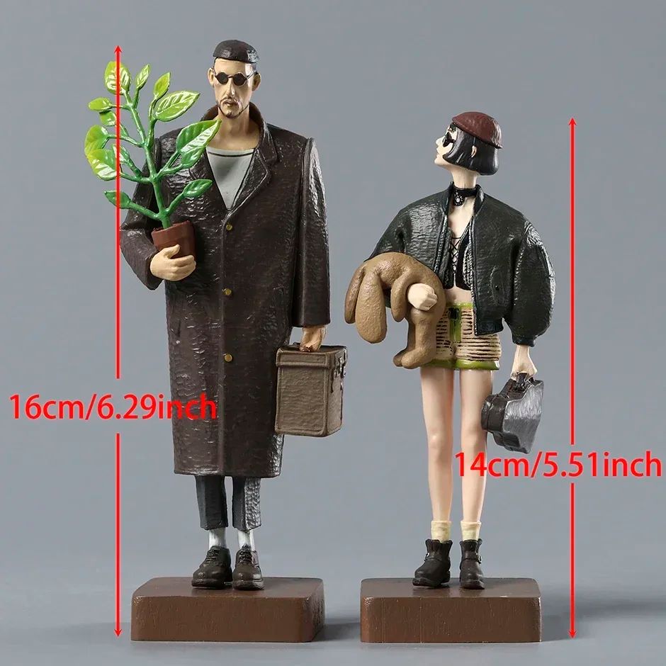 Pacote com 2 Bonecos Colecionáveis Leon e Mathilda - The Professional - 14-16cm