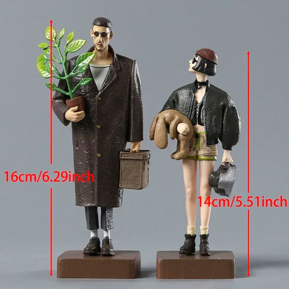 Pacote com 2 Bonecos Colecionáveis Leon e Mathilda - The Professional - 14-16cm