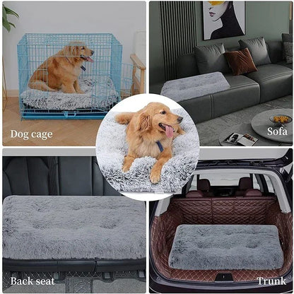 Cama para Cachorro Super Macia de Pelúcia Camas para Gatos para Cães Pequenos Médios Grandes Removível para Limpeza Almofada para Filhotes Cama para Cães Calmante Tapete para Animais de Estimação