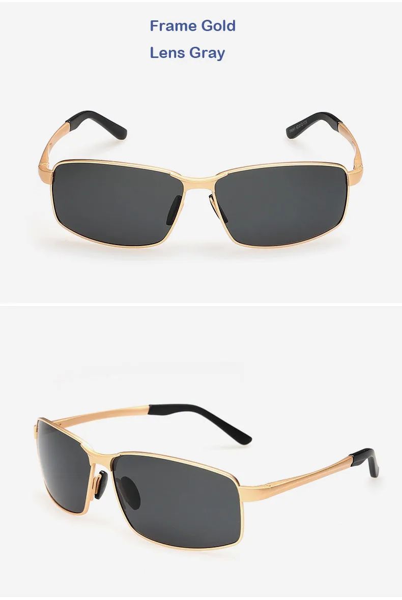 AORON Alloy Men Polarized Sunglasses Women Male Luxury UV400 Goggles Brand Design Metal Frame Glasses Driving