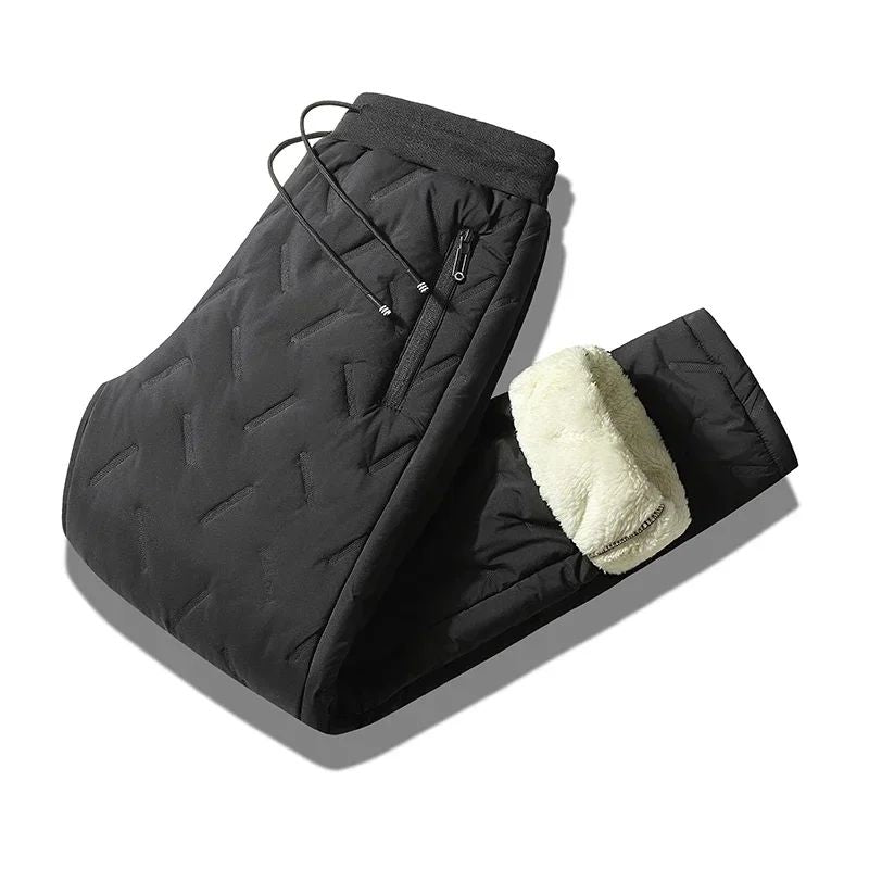 Calças masculinas de pluma outono e inverno novas acolchoadas e engrossadas para -20 graus ao ar livre calças de neve quentes masculinas à prova de vento calças Harem