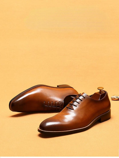 Italian Men's Formal Shoes Luxury Genuine Leather Handmade Quality Comfortable Elegant Black Wedding Social Oxfords Shoes Man