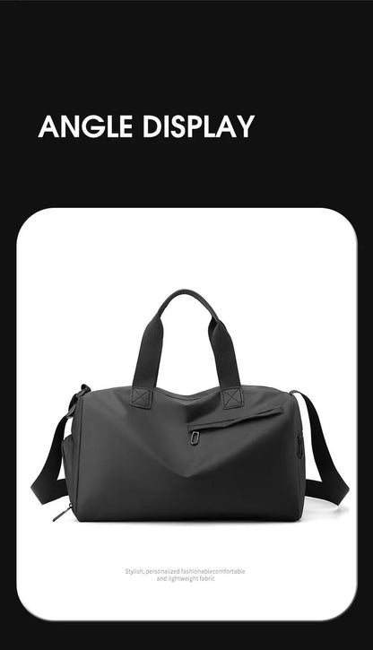 Zipper Large Capacity Oxford Travel Bags Solid Fitness Bags Thickened Fabric High Capacity Waterproof Luggage Sports Bags