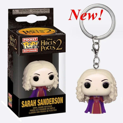 Chaveiro de Bolso FUNKO Disney Chapeleiro Louco Hocus WINIFRED SANDERSON Sarah Mary Bonecos de Ação Modelo Brinquedos