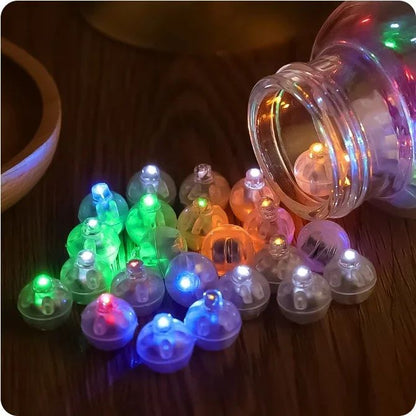 100/10Pcs Mini LED Balloon Light Colorful Flashing Luminous Tumbler Ball Lamp Lantern Light Christmas Wedding Party Decorations