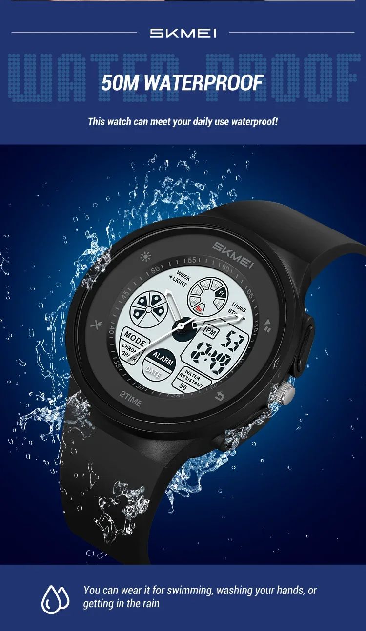 SKMEI 2346 Wristwatches Clock Horloges Mannen Fashion Digital Electronic Watch Casual Sports Watches For Men Women Waterproof