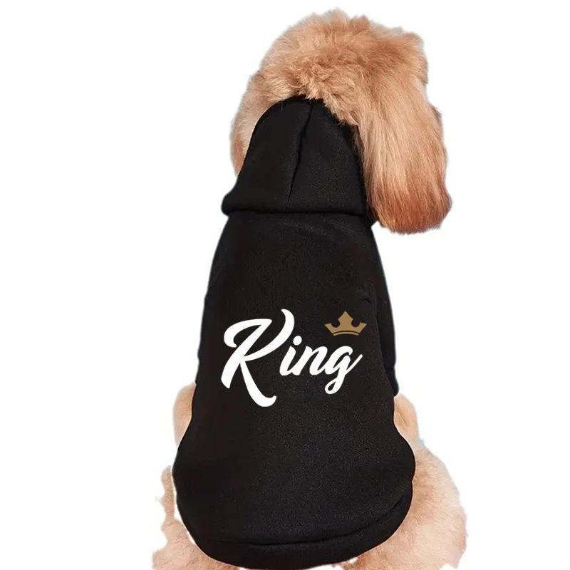KING Cães Grandes, Médios e Pequenos, Roupas Quentes de Veludo para Animais de Estimação, Roupas para Cães, Moletons para Cães, Suéteres para Cães, Cães Grandes