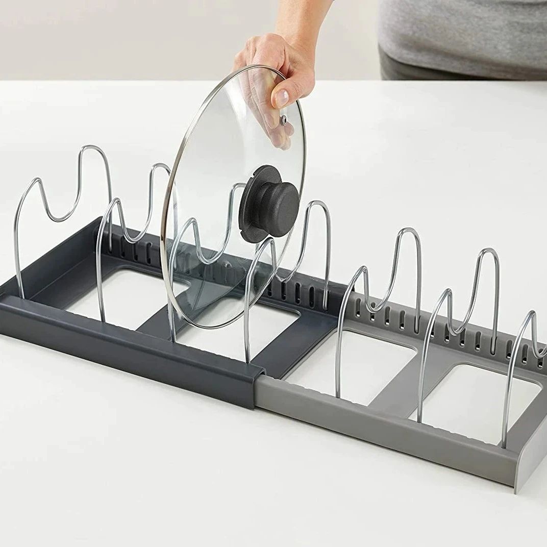 2025 HOT NEW Pot lid storage rack, suitable for cabinet drawers, a kitchen organizing tool suitable for storing cookware.
