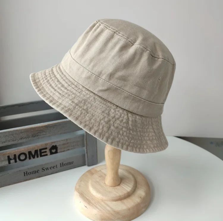 2025 Coreano Boné Pescador Jeans Lavado Cabeça Grande Masculino Chapéu de Sol Algodão Tamanho Grande 64cm Bob Panamá Unissex Tamanho Grande Boné de Pescador