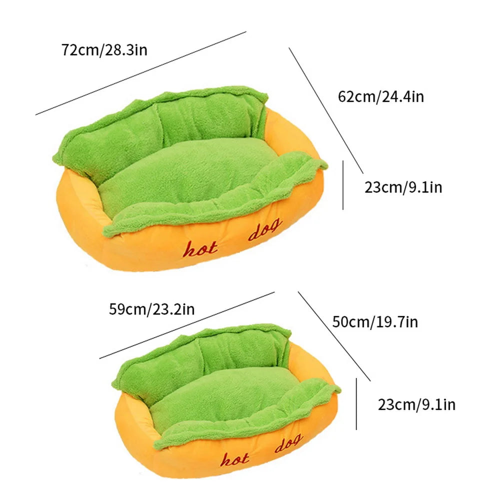 Cama para Animais de Estimação Casinha Cachorro Quente Sofá-Cama Canil Tapete Fibra Macia Cão Filhote Quente Removível Lavável Waterlon para Gatos
