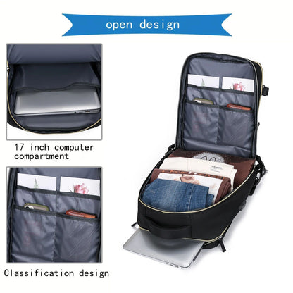 Mochila de Viagem Grande Capacidade Multifuncional para Laptop Escolar Esportes ao Ar Livre Diária com Compartimento para Sapatos