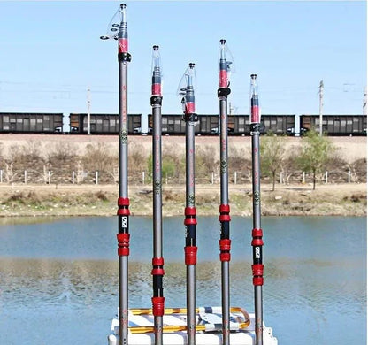 Vara de Pesca de Carbono 2,7-4,5m 100kg acima Super Dura Arremesso de Longa Distância Vara Telescópica para Pesca Marítima e Barco Varas de Pesca de Alta Qualidade